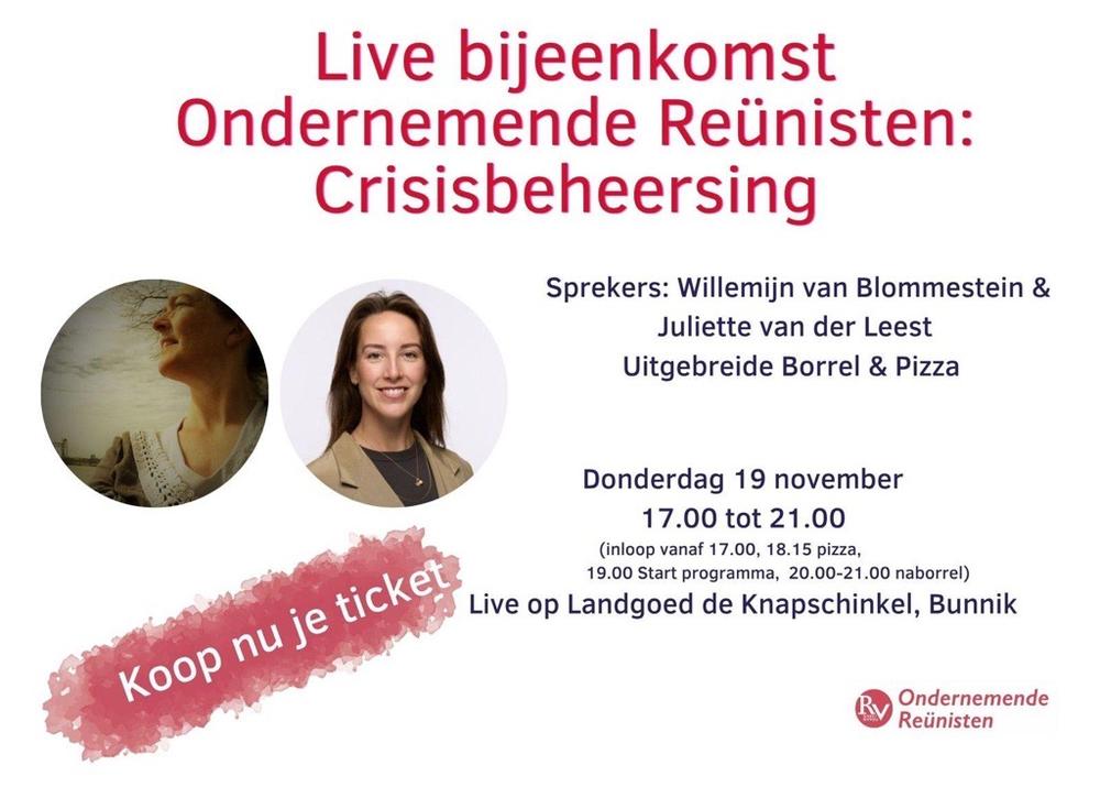 Ondernemende Reünisten Live 'Crisisbeheersing'
